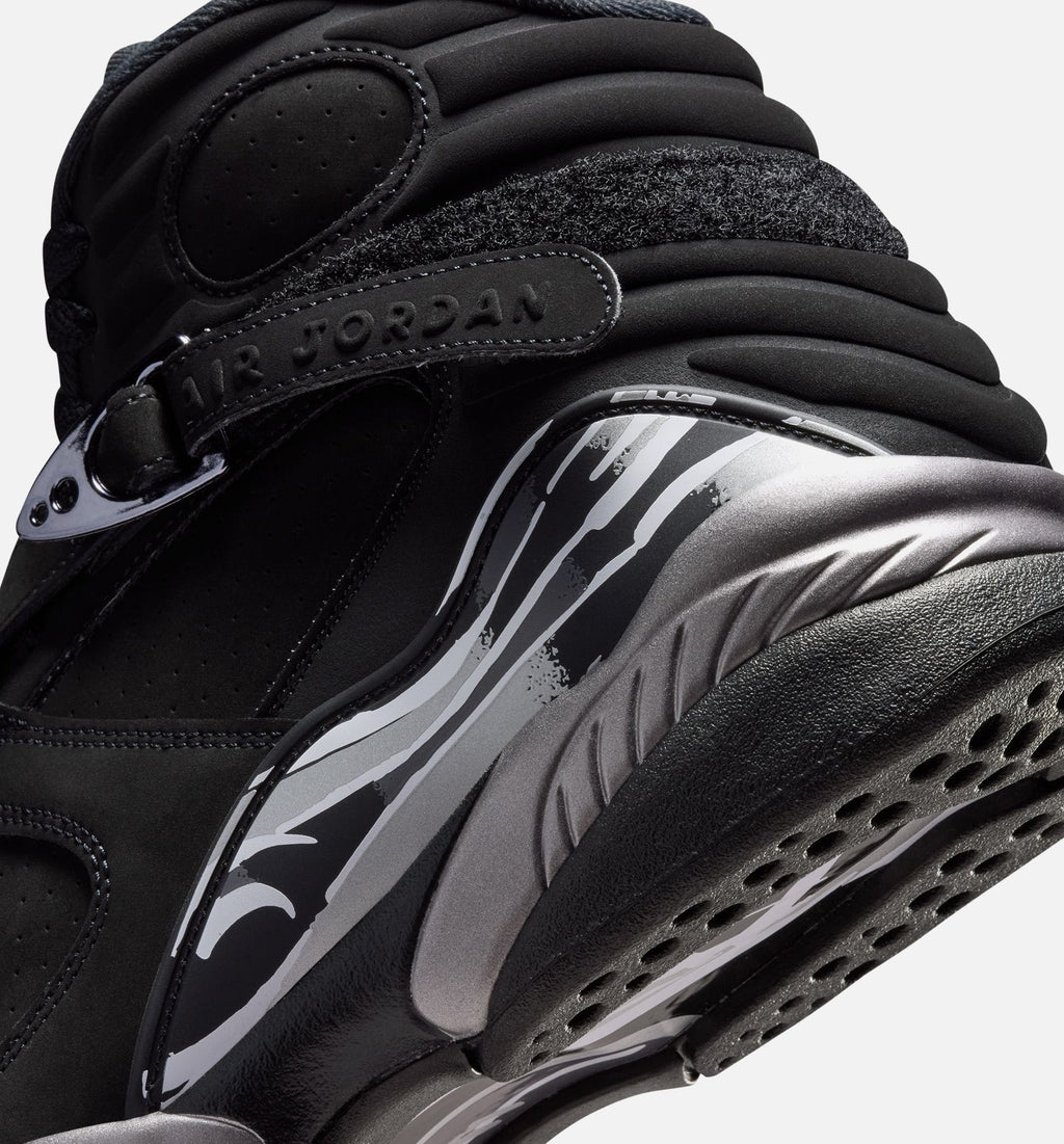 Air Jordan 8 Retro Chrome Black and Light Graphite Men's