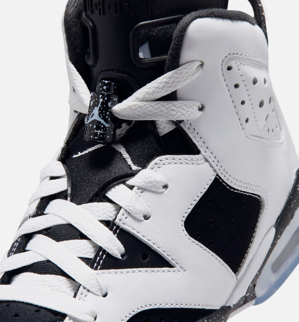 Air Jordan 6 Retro Black and White Grade School Sneakers