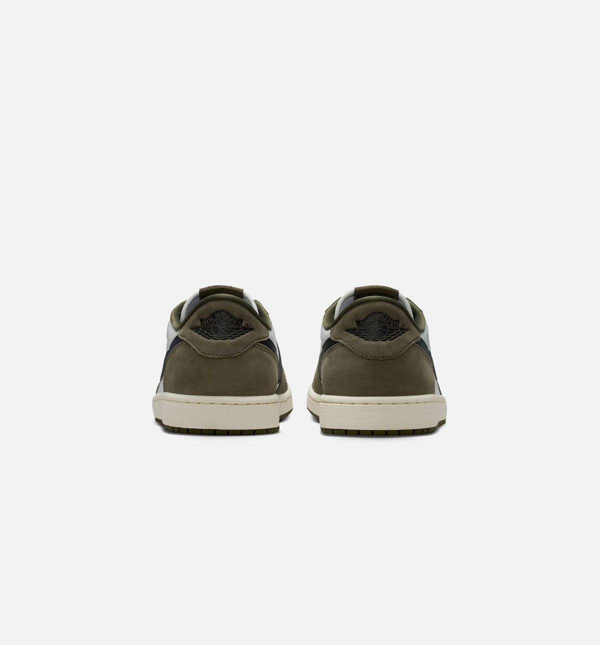 Air Jordan 1 Low OG Men's Sneakers - Medium Olive / Summit White
