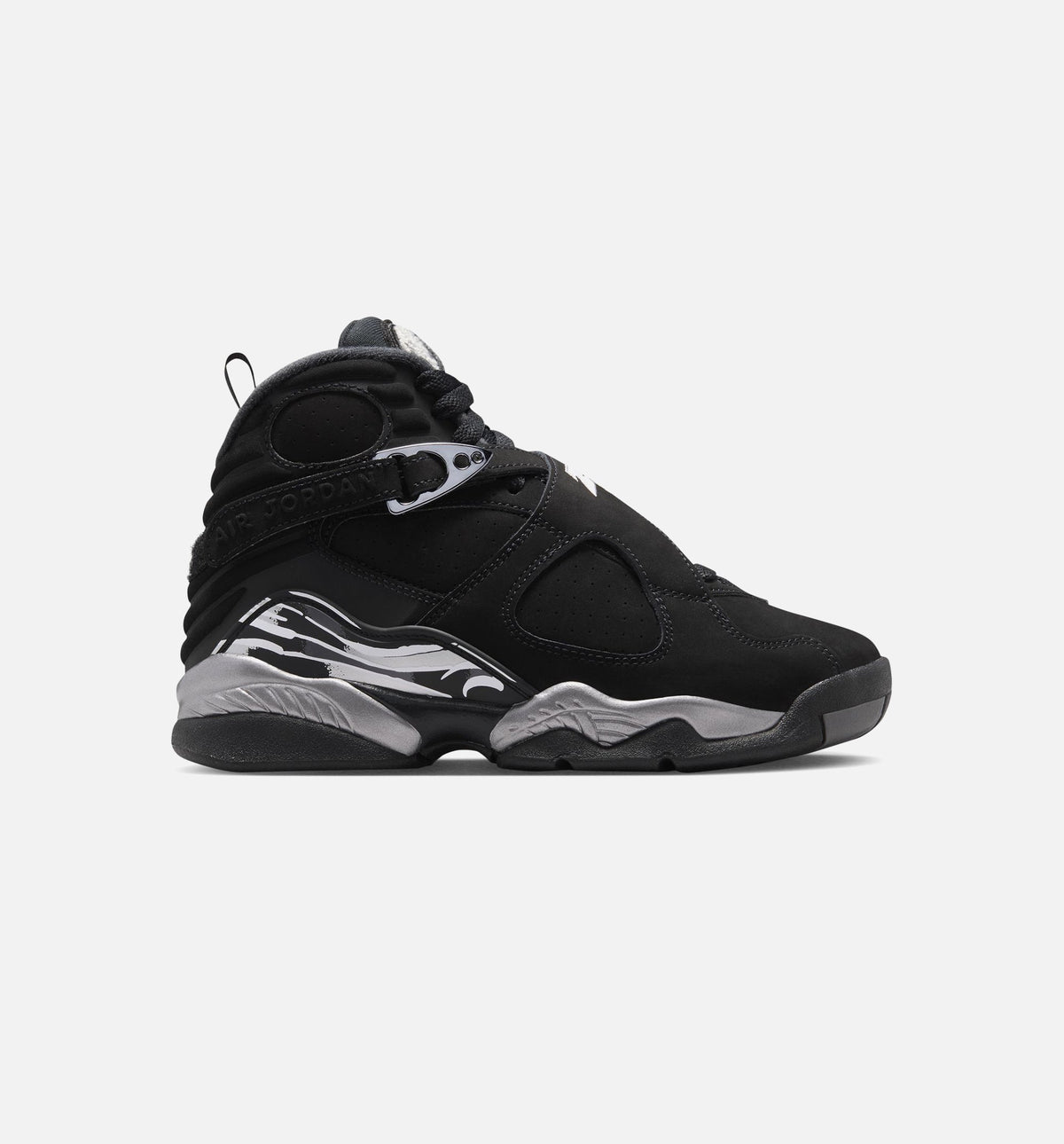 Air Jordan 8 Retro Chrome Black and Light Graphite Grade School