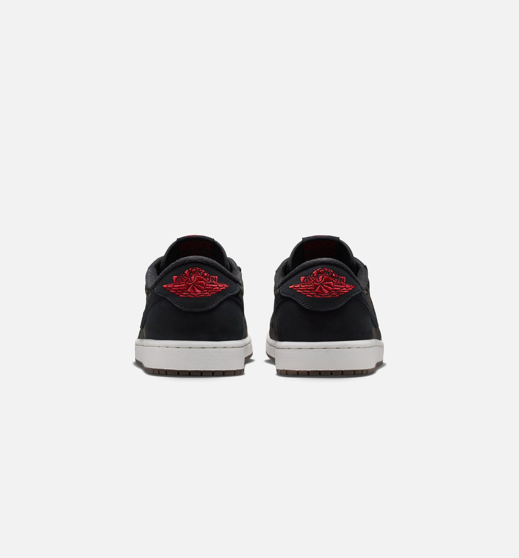 Air Jordan 1 Retro Low OG Laser Black and Varsity Red Men's Sneakers