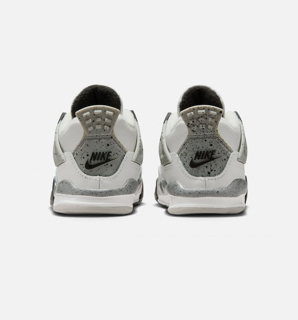 Air Jordan 4 Retro White Cement Infant & Toddler Sneakers