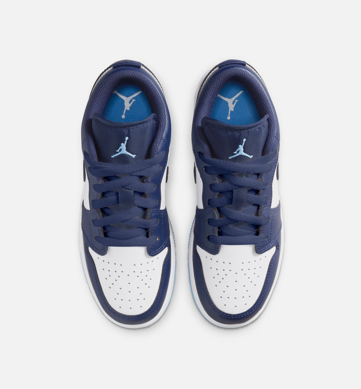 Air Jordan 1 Low Grade School Sneakers – Midnight Navy / University Blue / White