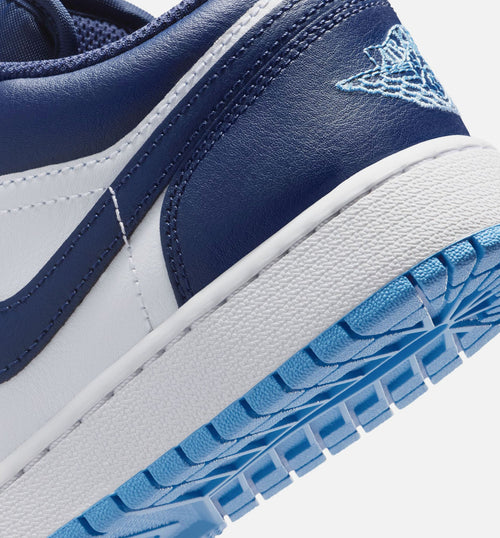 Air Jordan 1 Low Grade School Sneakers – Midnight Navy / University Blue / White