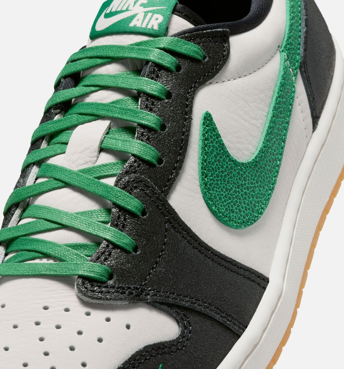Air Jordan 1 Retro Low OG Men's Sneakers - Phantom / Pine Green