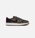 Air Jordan 1 Retro Low OG Laser Black and Varsity Red Grade School Sneakers