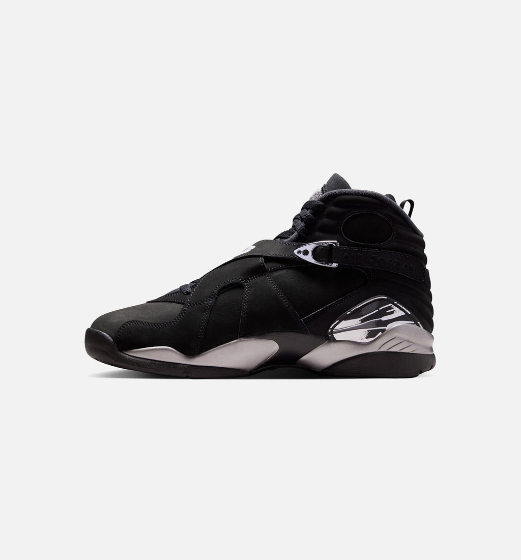 Air Jordan 8 Retro Chrome Black and Light Graphite Men's