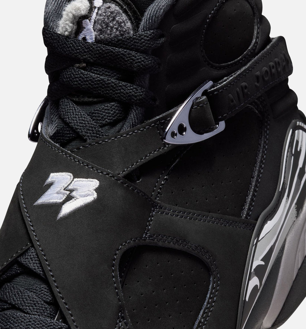 Air Jordan 8 Retro Chrome Black and Light Graphite Men's